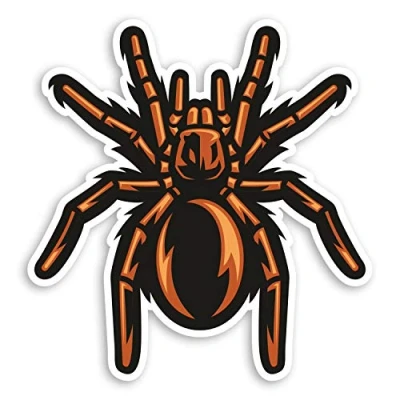Image of 2 x 10cm Tarantula Spider Vinyl Stickers Arachnid Scary Laptop Sticker #31817 (10cm Tall)
