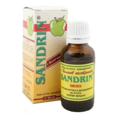 Image of Sandrin Oral Hygiene Concentrate Helps Prevent Bad Breath, Reduce Inflammation of Throat, Mouth &amp; Gums, Strengthen Tighten Gums 25 ml.