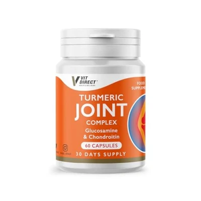 Image of Vit Direct Turmeric Joint Capsules 120 Care Supplements with Glucosamine &amp; Chondroitin Improve Overall Health Pain Relief Cartilage Protection