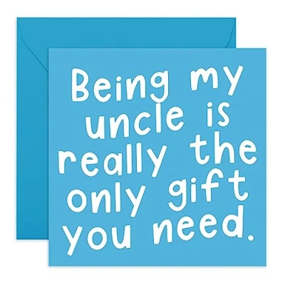Image of Central 23 Funny Birthday Card for Him &#039;Being My Uncle Is Really The Only Gift You Need&#039; Fun Cards Ideal Men Cheeky Greeting Comes with Stickers