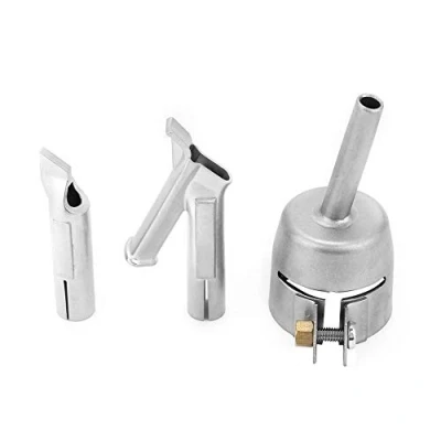 Image of 3pcs 5mm Speed Welding Nozzles, Titanium Alloy Weld Tip Triangle Nozzle Round Y Type Welder Tips for Vinyl PVC Plastic Hot Air Gun Blower