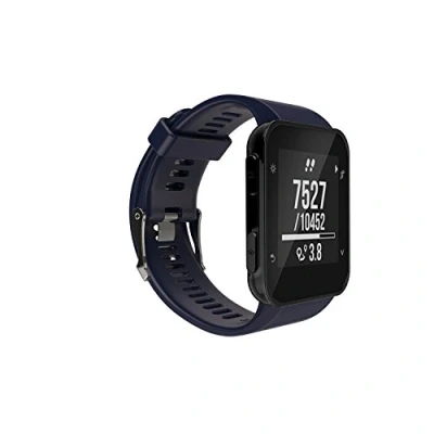 Image of Strap Compatible with Garmin Forerunner35 /Forerunner 30 Silicone Navy Blue