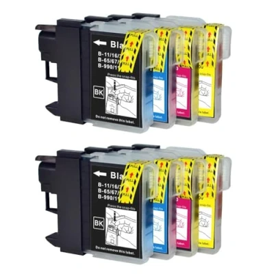 Image of Go Inks® 2 Set of 4 Ink Cartridges to replace Brother LC985 Compatible/non OEM for DCP &amp; MFC Printers (8 Inks)