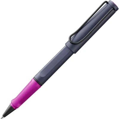 Image of Lamy safari pink cliff rollerball Pen with ergonomic grip &amp; line width M for pleasant long writing made of robust ASA plastic including refill 63 in black