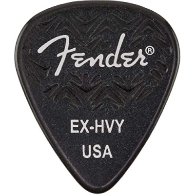 Image of Fender 351 Shape, White Extra Heavy Guitar Pick (6)
