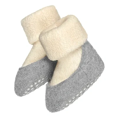 Image of FALKE Unisex Baby Cosyshoe B HP Wool Grips On Sole 1 Pair Grip socks, White (Woolwhite 2060), 3 9 months