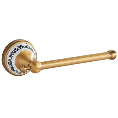 Image of Toilet Paper Holder, Bathroom Roll Holder Antique Bronze Brass Wall Mounted Hardware Accessories,Porcelain Design
