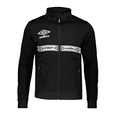 Image of Umbro Taped Mens Black/White Track Jacket Size Large
