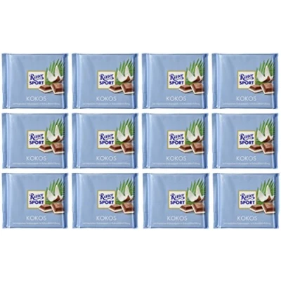 Image of Ritter Sport Chocolate, Coconut, 3.5 Ounce (Pack of 12) by [Foods]