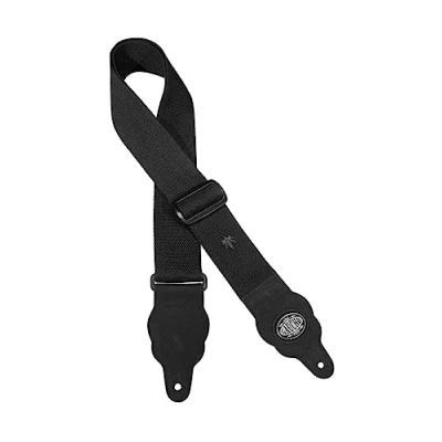 Image of Grass Series Guitar strap, hemp with black slips,