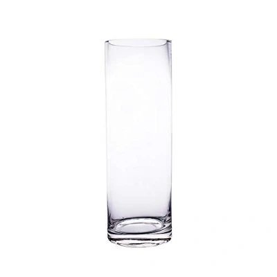Image of 50 cm High / 12 Diameter, CLEAR CYLINDER VASES FOR WEDDING AND HOME DECOR