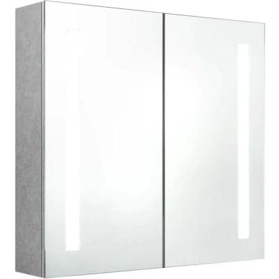 Image of vidaXL LED Bathroom Mirror Cabinet Concrete Grey 62x14x60 cm