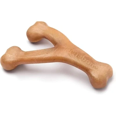 Image of Benebone Indestructible Wishbone Dog Chew Toy For Aggressive Chewers, Long Lasting Tough Boredom Breaker Dogs, Real Chicken Flavour, Giant Breeds, Made in the USA.