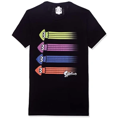 Image of Splatoon Men&#039;s Ink Streak T Shirt, Black, Large