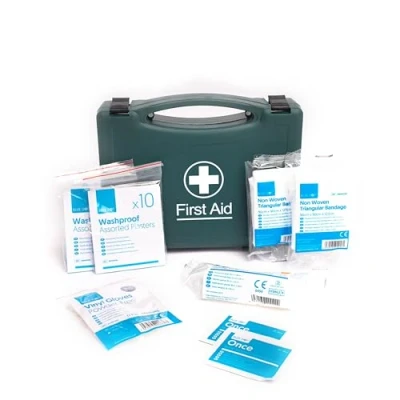 Image of Blue Dot One Person Travel Kit Packed in Green Box