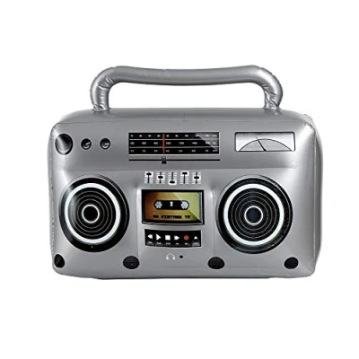 Image of Widmann 80&#039;S STYLE INFLATABLE GHETTO BLASTER FANCY DRESS ACCESSORY