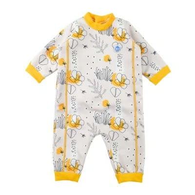 Image of Splash About Warm in One Baby Wetsuit, Flower Meadow, 0 3 Months