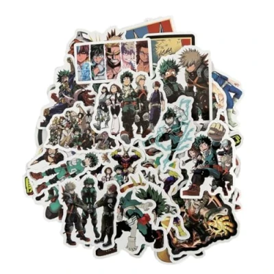Image of MIMOSQ Anime My Mha Hero Academia Cosplay Stickers 50pcs Official License, EU47407T10044