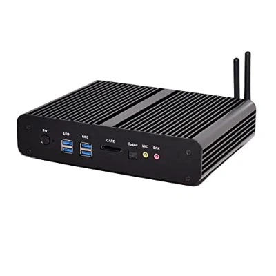 Image of Intel i7 4500U Fanless Silent Mini Desktop PC Windows 10 PRO 16GB RAM 512GB SSD 2*HDMI 2*LAN WIFI Bluetooth SATA