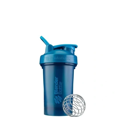 Image of BlenderBottle Classic V2 Shaker Bottle with Stainless Steel Ball, Perfect for Protein Shakes, Dishwasher Safe, 600ml, Ocean Blue