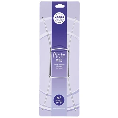Image of Leeds Display : PW50WL Wire Plate Hanger No.5 White 36 46cm/ 14 18 Inch