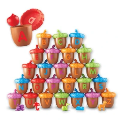 Image of Learning Resources Alphabet Acorns Activity Set , 15.5 x 10.2 2.7 inches