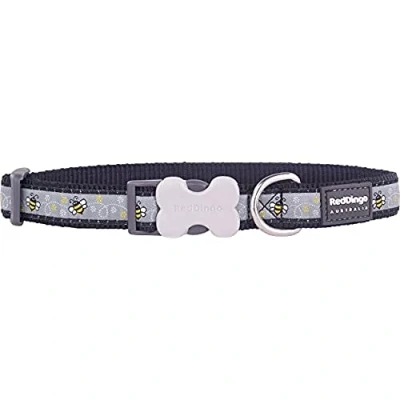 Image of Red Dingo Bucklebone Dog Collar Design, Bumble Bee Black, Large 25mm