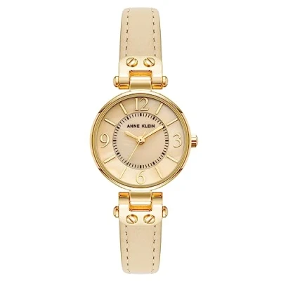 Image of Anne Klein Women&#039;s Leather Strap Watch