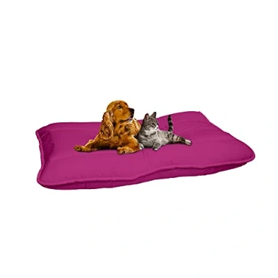 Image of Stripey Finds Italian Bed Linen Dogs Maxy Pillow, 60 x 100 cm, Fuchsia