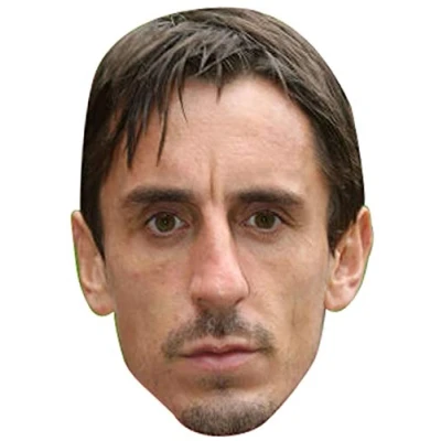 Image of FoxyPrinting Gary Neville2 Celebrity Cardboard Party Face Mask Fancy Dress