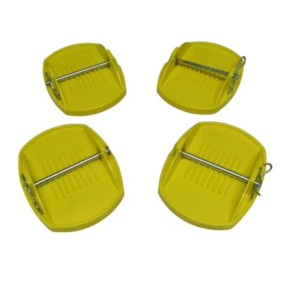 Image of SecureFix Direct Corner Steady Caravan Feet Pads with Pins (Jack Leg Stabiliser Support Universal)
