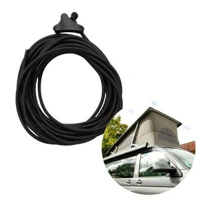 Image of 040Parts Rubber Cord Tension for Standing Roof Tent Bellows with Quick Release Accessories Compatible VW T6 T6.1 T5 T4 Beach California Bus Camping