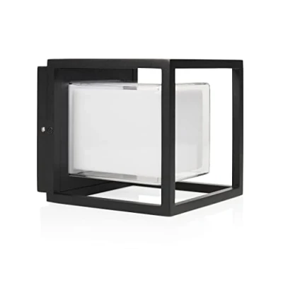 Image of Smartwares LED outdoor wall light Cubic, aluminium, cube shape
