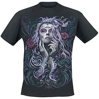 Image of Spiral Men Rococo Skull T Shirt Black XX Large