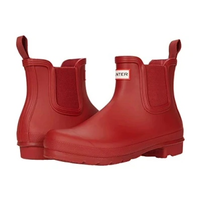 Image of Hunter Womens Original Chelsea Boots Red Size UK 3