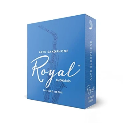 Image of D&#039;Addario Woodwinds Royal Alto Saxophone Reeds Sax with Strong Spine Great for Classical or Jazz Strength 1.0, 10 Pack