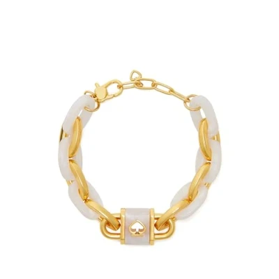 Image of Kate Spade New York link bracelet, White Gold