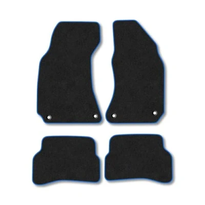Image of Car Mats Compatible with VW Passat (1996 2005) Tailored Fit Blue Carpet Floor Set Accessory Custom 4 Pieces Anti Slip Backing &amp; Binding Trim Edge