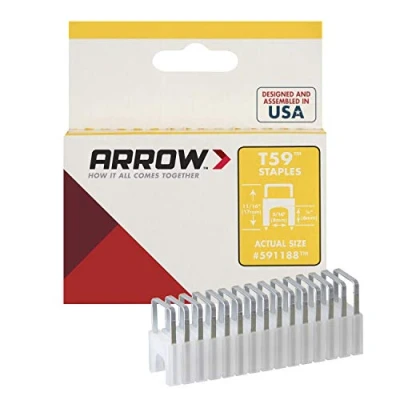 Image of Arrow A591188 Staples, Silver, 1/4 inch x 5/16 / 6 mm 8