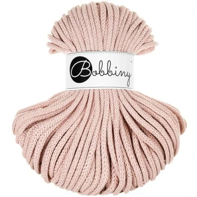 Image of Bobbiny Premium 5mm Braided Macrame Cord 100% Recycled Cotton (Pastel Pink) 50m