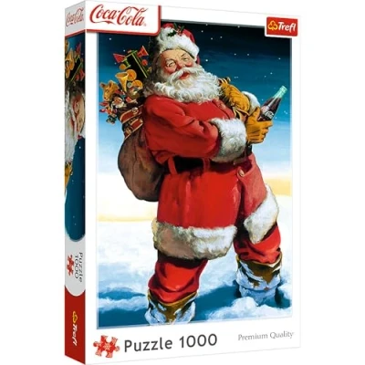 Image of Trefl 10923 Coca Cola, Santa Claus in The Snow 1000 Piece Christmas Jigsaw Puzzle for Adults and Children from 14 Years, Multicolour