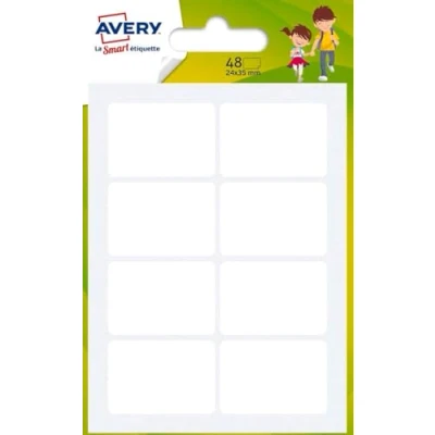 Image of Avery Decorative Buttons Made of 48 Labels Multi Purpose 24 x 35 mm White