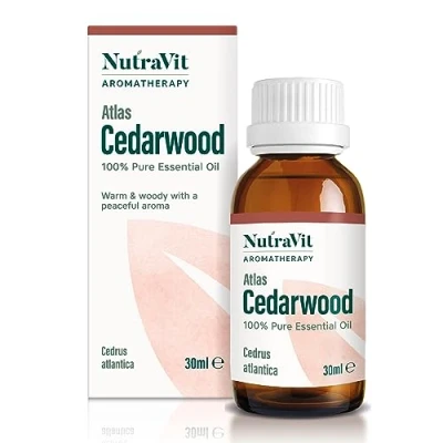 Image of NutraVit Atlas Cedarwood Oil 100% Pure Essential 30ml Therapeutic Grade Aromatherapy Diffuser, Humidifier &amp; Massage Sensitive Skin Boost Hair Growth