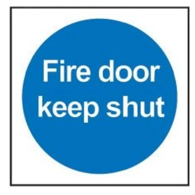 Image of Sitesafe Fire Door Keep Shut 100 x 100mm Rigid