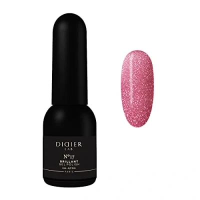 Image of Didier Lab Premium UV Gel Nail Polish Brillant No. 17 Varnish Art Long Lasting High Gloss Wear Pink Nails Glitter Rich Pigment