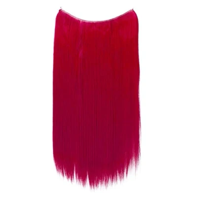 Image of CAISHA 20&quot; 1 Weft Extension With Elastic Band Hair Extensions Hairpiece Straight Red E109