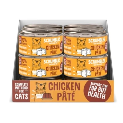 Image of Scrumbles Natural Wet Cat Food, Chicken Pate 18x 80g
