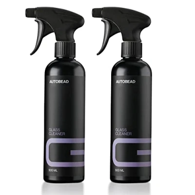 Image of Autobead Glass Cleaner 500ml Car Window Mirror Chrome Streak Free Cleaning Spray 2 Pack