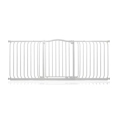 Image of Safetots Curved Top Safety Gate, 179cm 188cm, Matt White, Pressure Fit Stair Baby Gate for Doors Hallways and Spaces, Barrier, Easy Installation