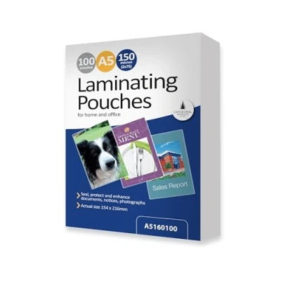 Image of Cathedral Products A5 150 Micron Laminating Pouches Pack of 100